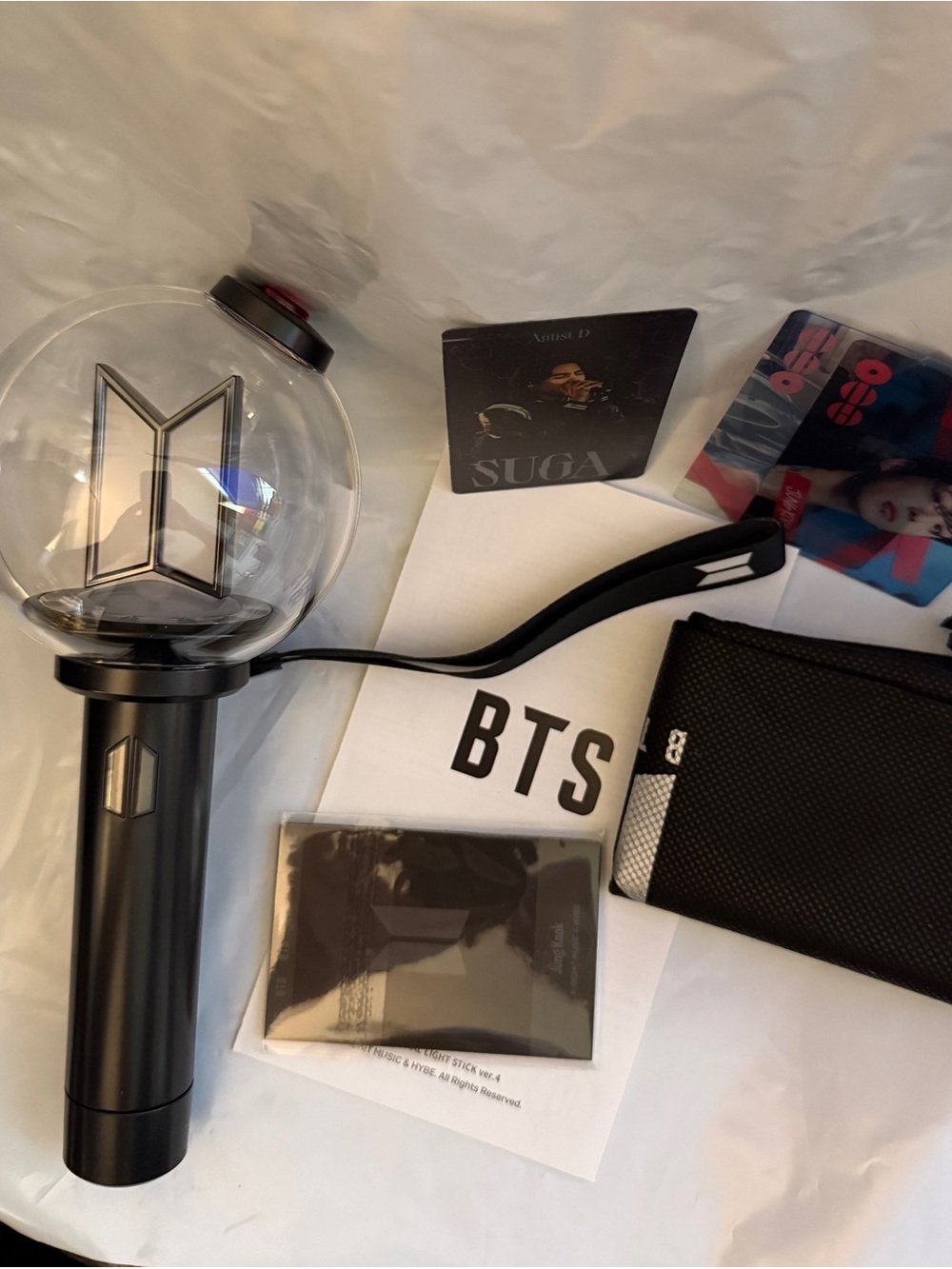 Official BTS v.4 Light Stick Army  Black photocards Arirang Tour new